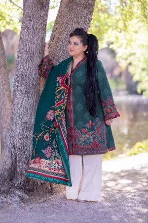 Green Cotton Suit-Salwar Kameez