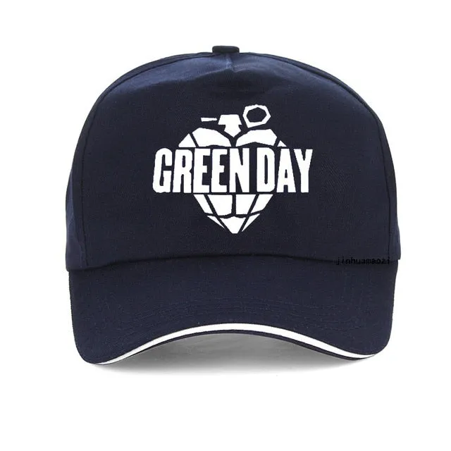 Green Day 100% Cotton Baseball Cap Men Women Adjustable Snapback Hat SJA9