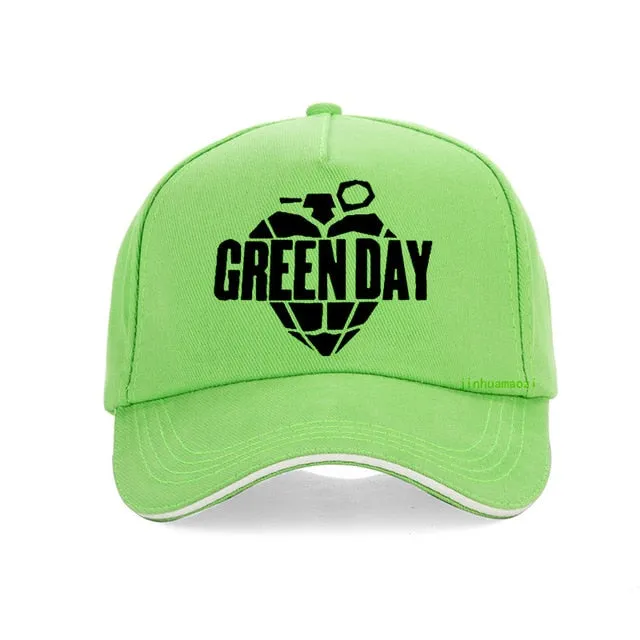 Green Day 100% Cotton Baseball Cap Men Women Adjustable Snapback Hat SJA9