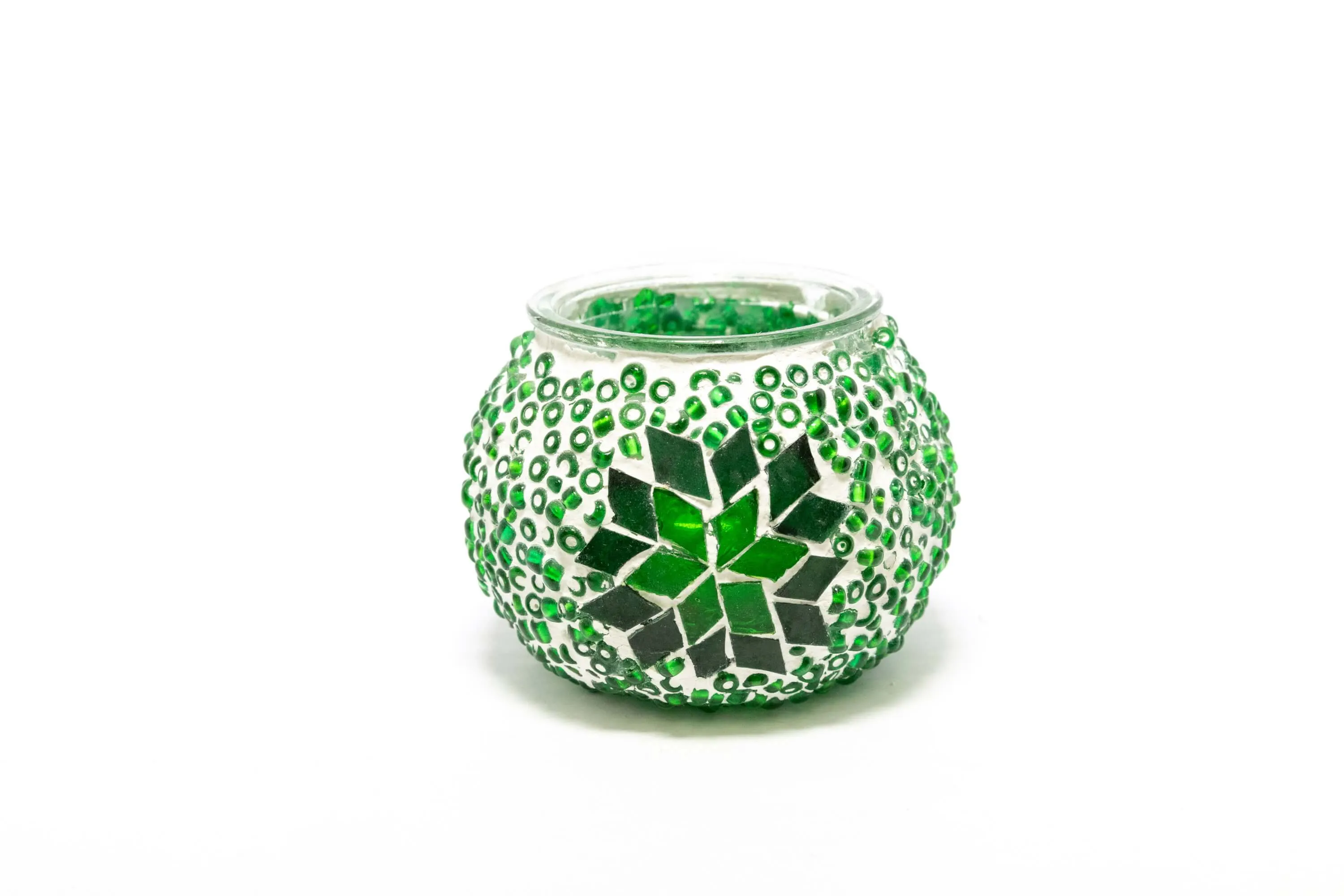 Green Turkish Mosaic Candle Holder