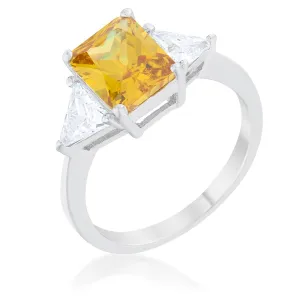 Gretchen 3ct Canary Radiant CZ Engagement Ring | 4.5ct