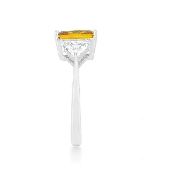 Gretchen 3ct Canary Radiant CZ Engagement Ring | 4.5ct