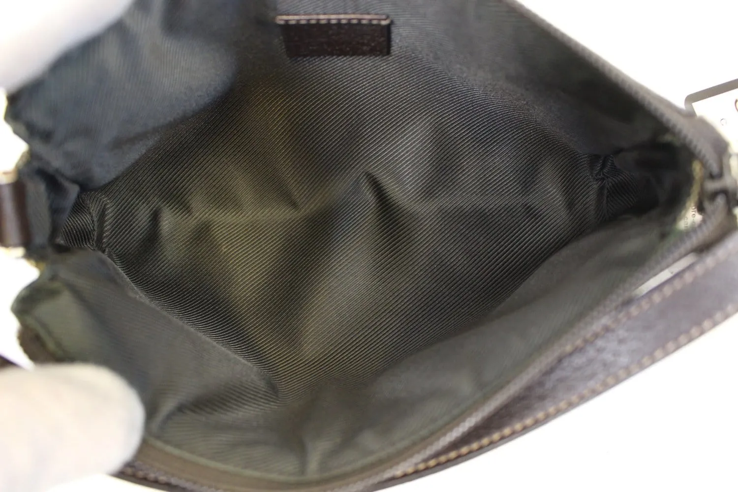 Gucci Beige/Ebony G Canvas Abbey D-Ring Pochette Bag