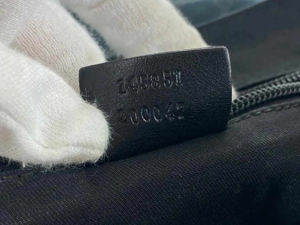 Gucci Black Monogram GG Waist Bag Fanny Pack Belt Pouch 9g122