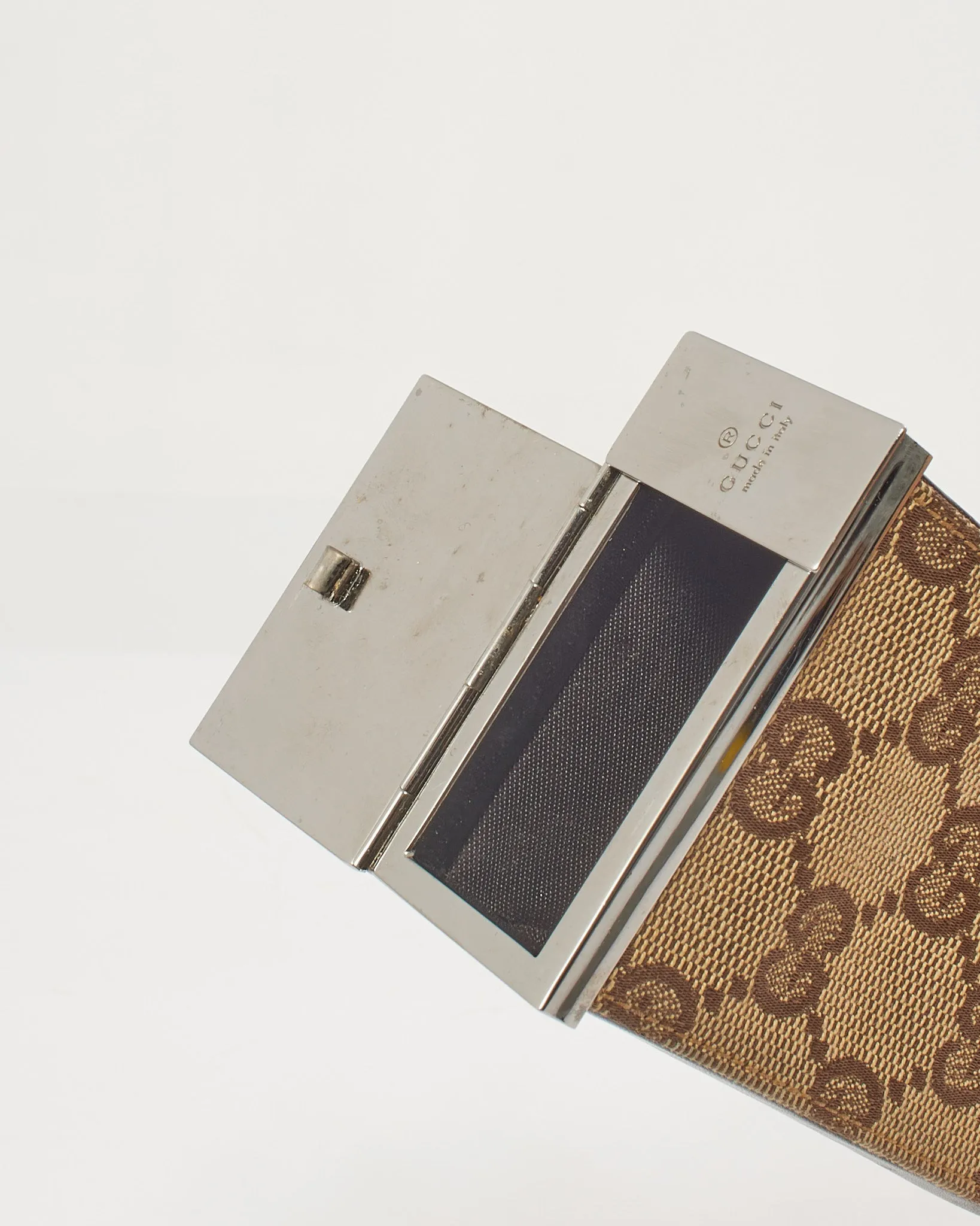 Gucci Brown Canvas Cigarette Box