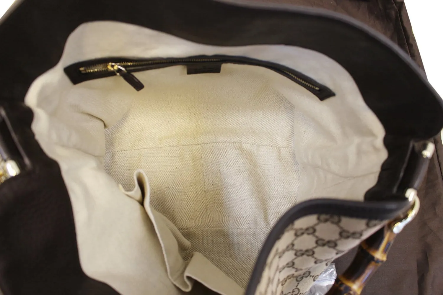 GUCCI GG Canavas Diana Bamboo Shoulder Bag 282315