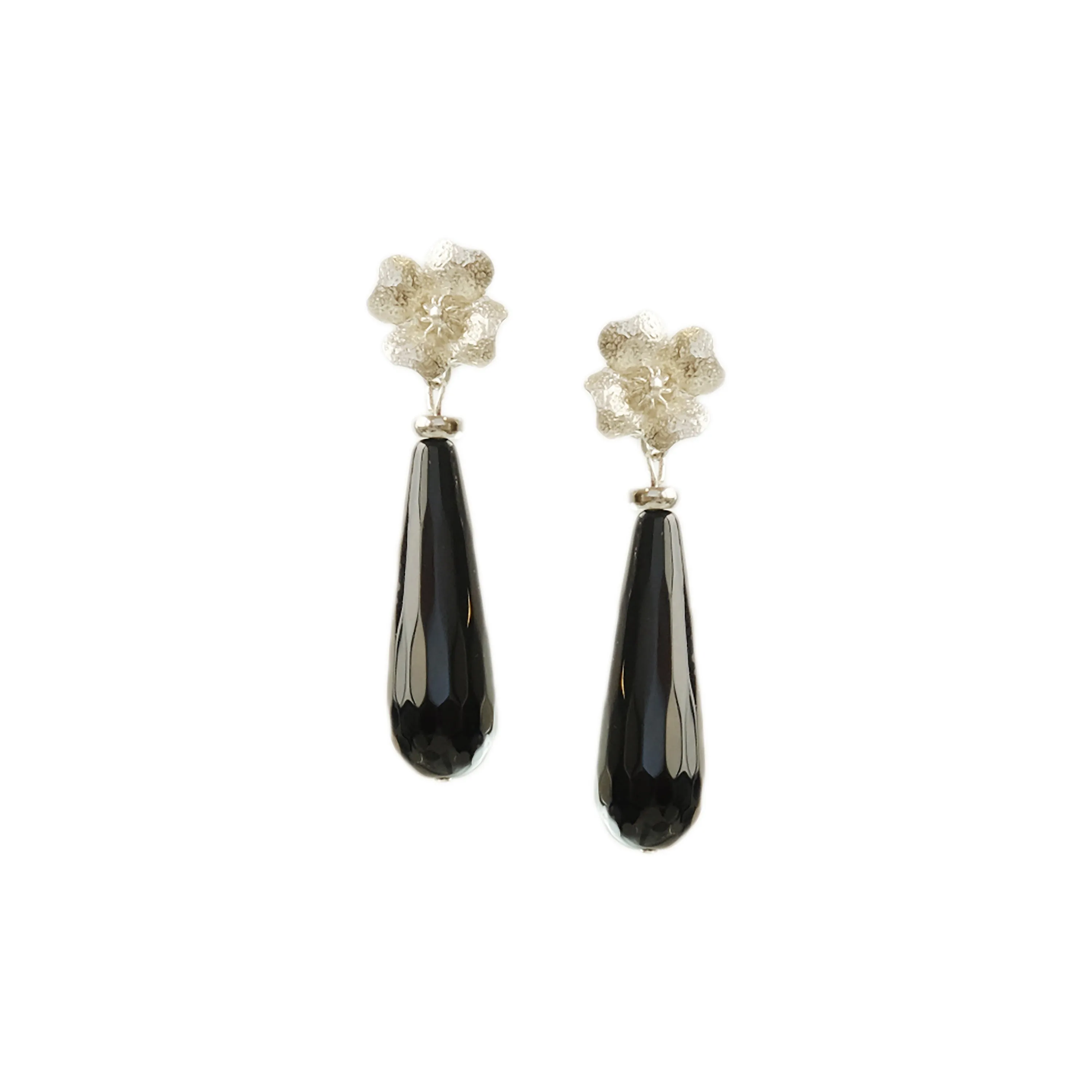 Gumamela Stud Earrings in Sterling Silver