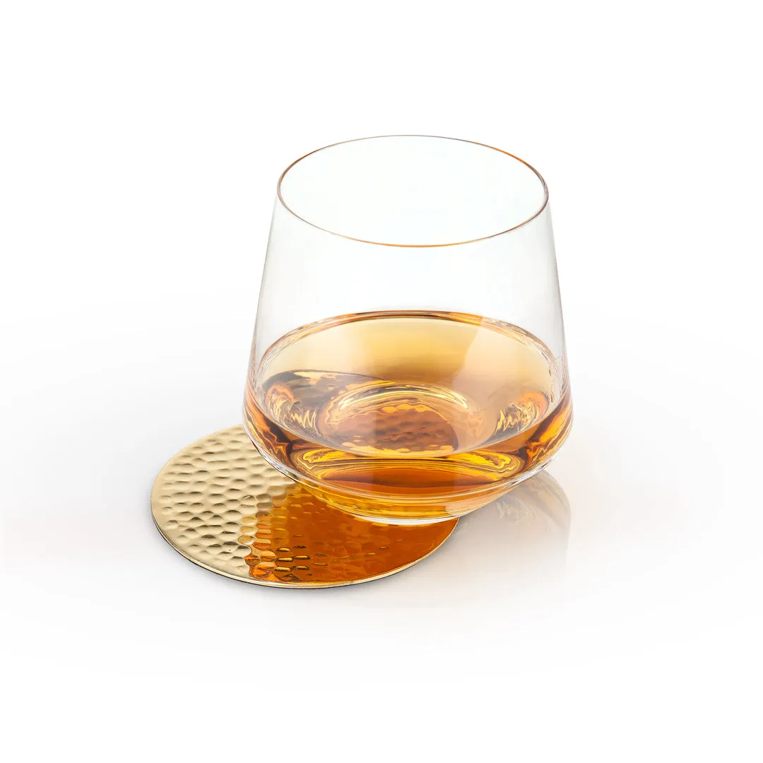 HAMMERED BRASS COASTERS