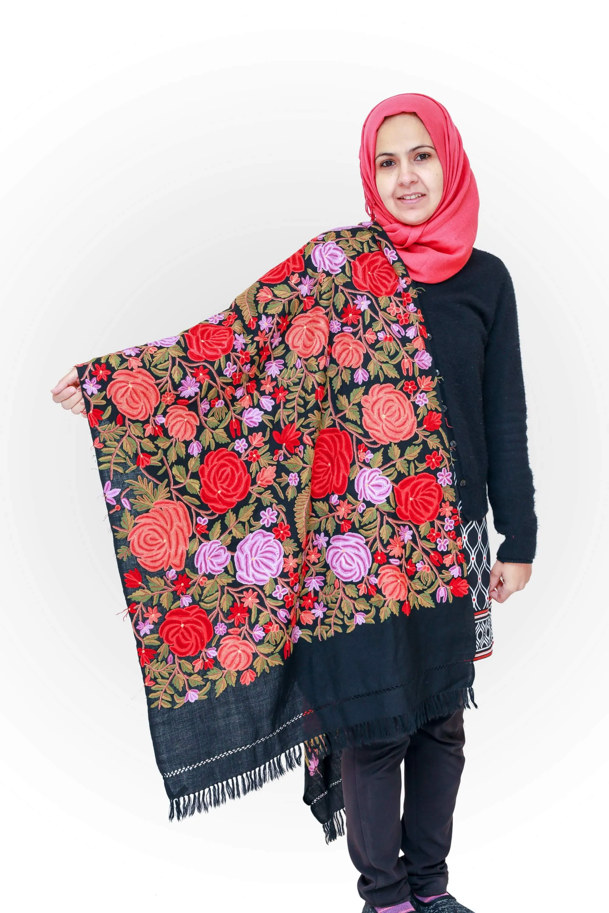Hand Embroidery Kashmir Shawl