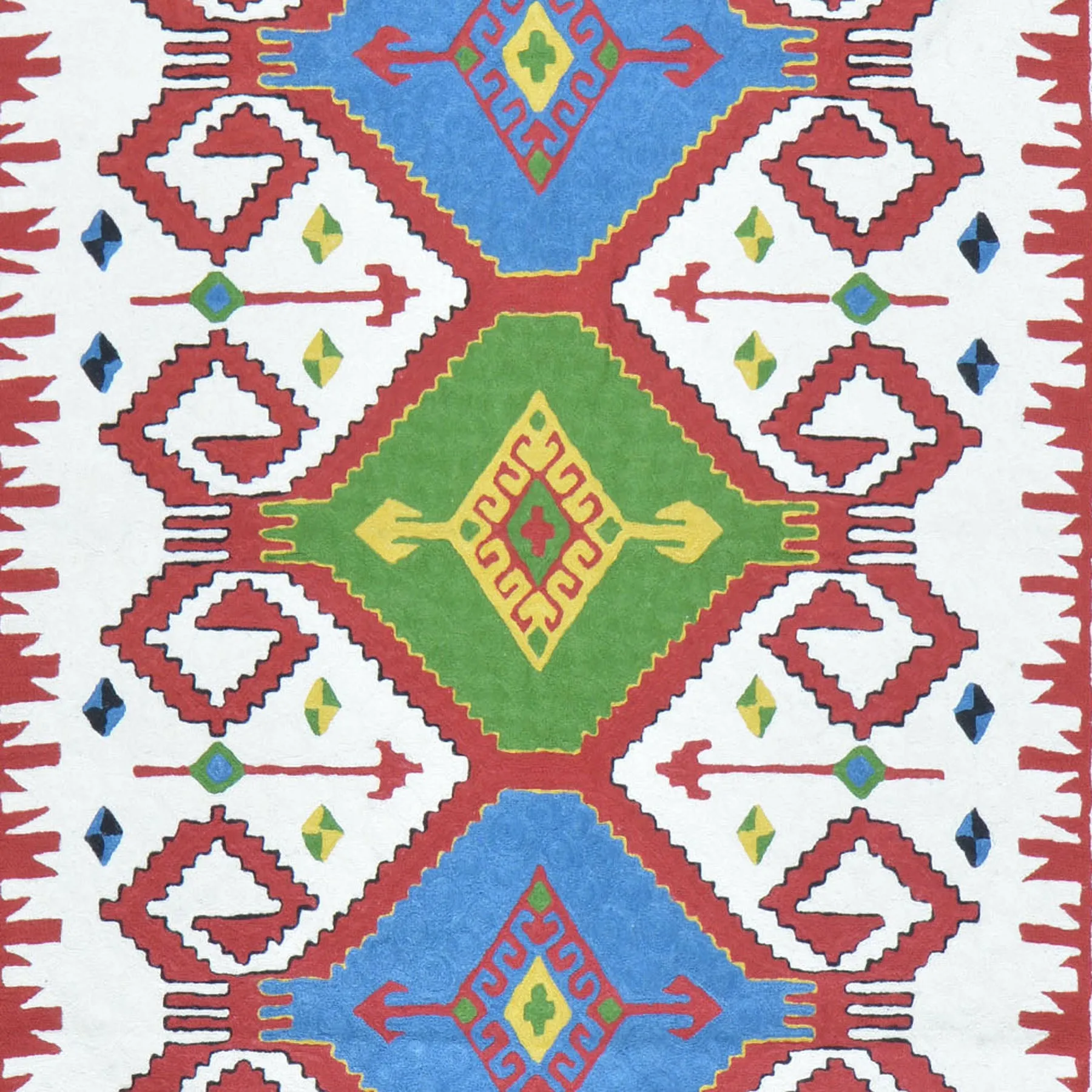 Hand-Woven Kashmiri Chain-Stitched Handmade Wool Rug (Size 2.11 X 4.11) Cwral-9288