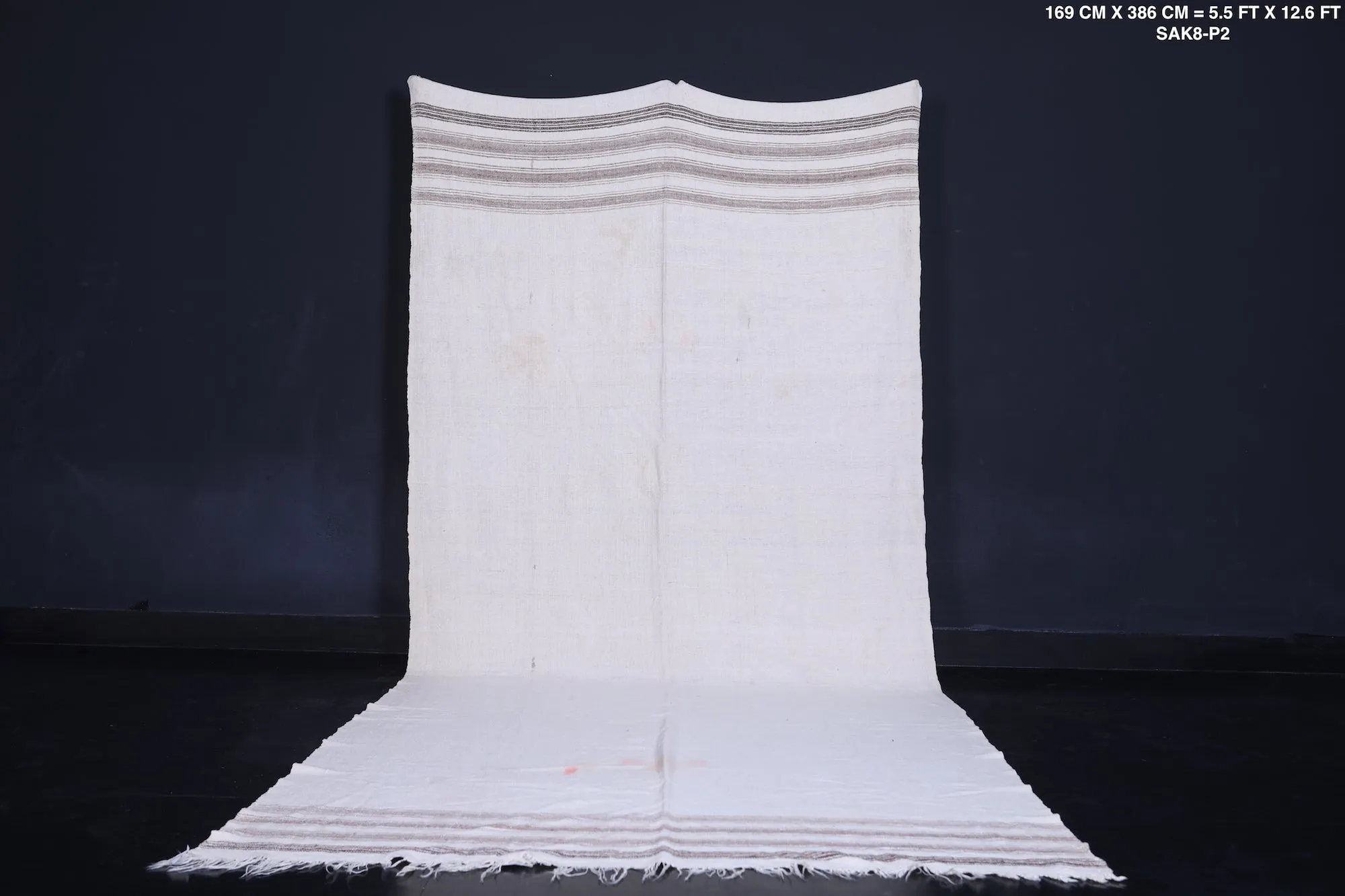 Handwoven Kilim - 5.5 FT X 12.6 FT | Elegant Moroccan Rug