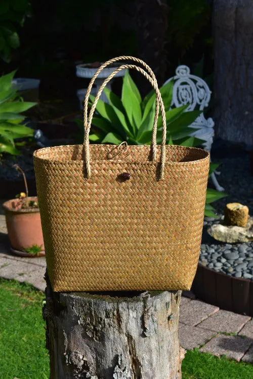 Handwoven Shoulder Bag with Woven Handles | Yompai  NZ