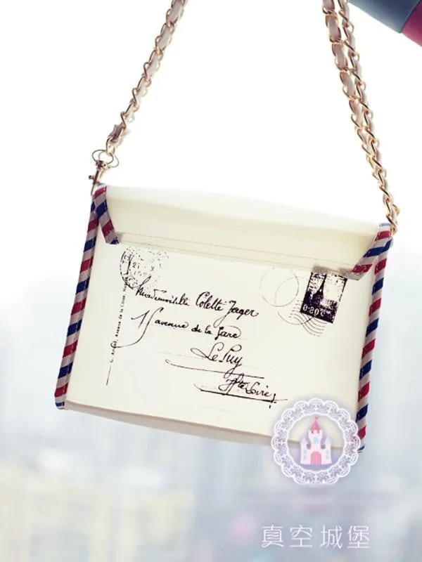 Harajuku love letter transparent envelopes shoulder bag