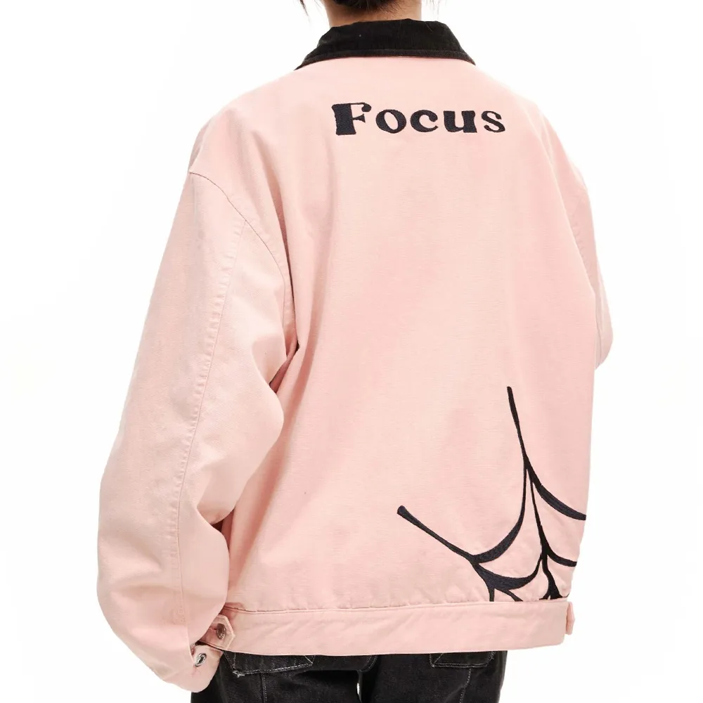 Harajuku Spider Embroidered Zipper Jacket