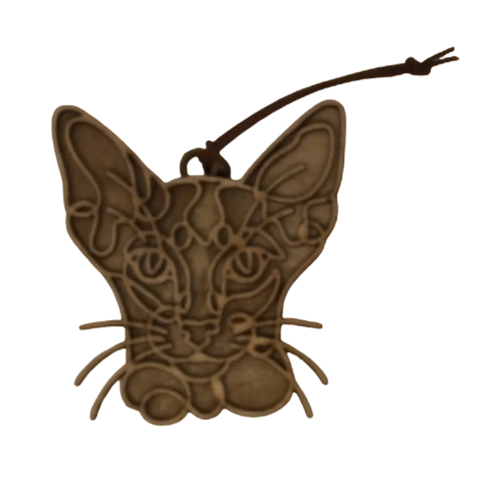Havana Brown Cat Ornament – Elegant Handcrafted Décor