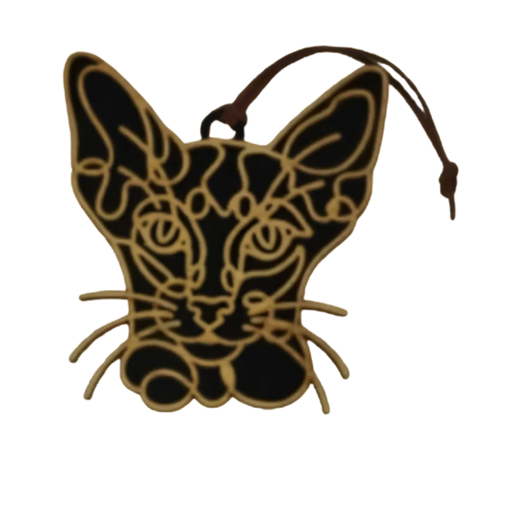 Havana Brown Cat Ornament – Elegant Handcrafted Décor