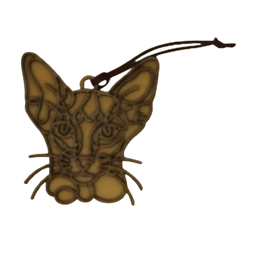 Havana Brown Cat Ornament – Elegant Handcrafted Décor