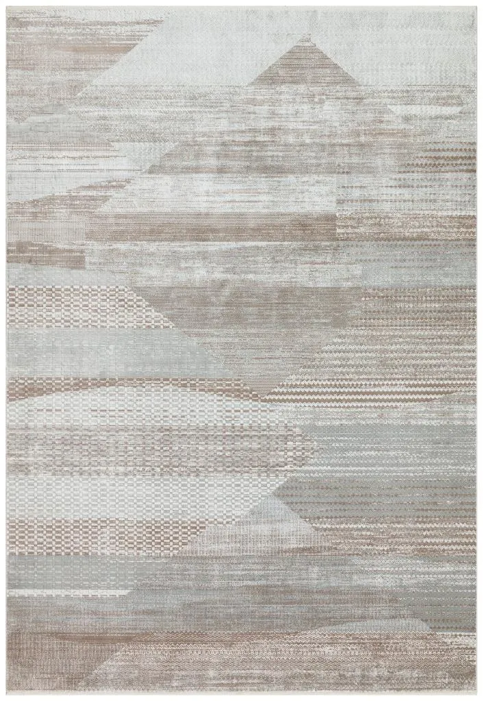 Heriz Bamboo Woven Ethnic Patterned Gray Area Rug 8218