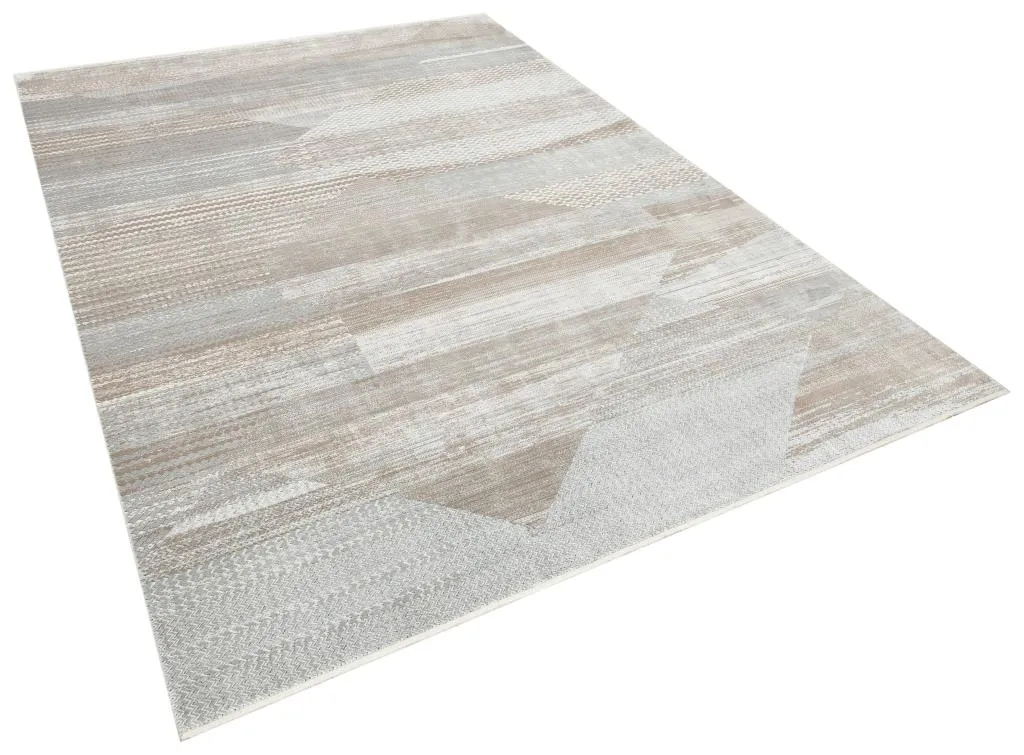 Heriz Bamboo Woven Ethnic Patterned Gray Area Rug 8218