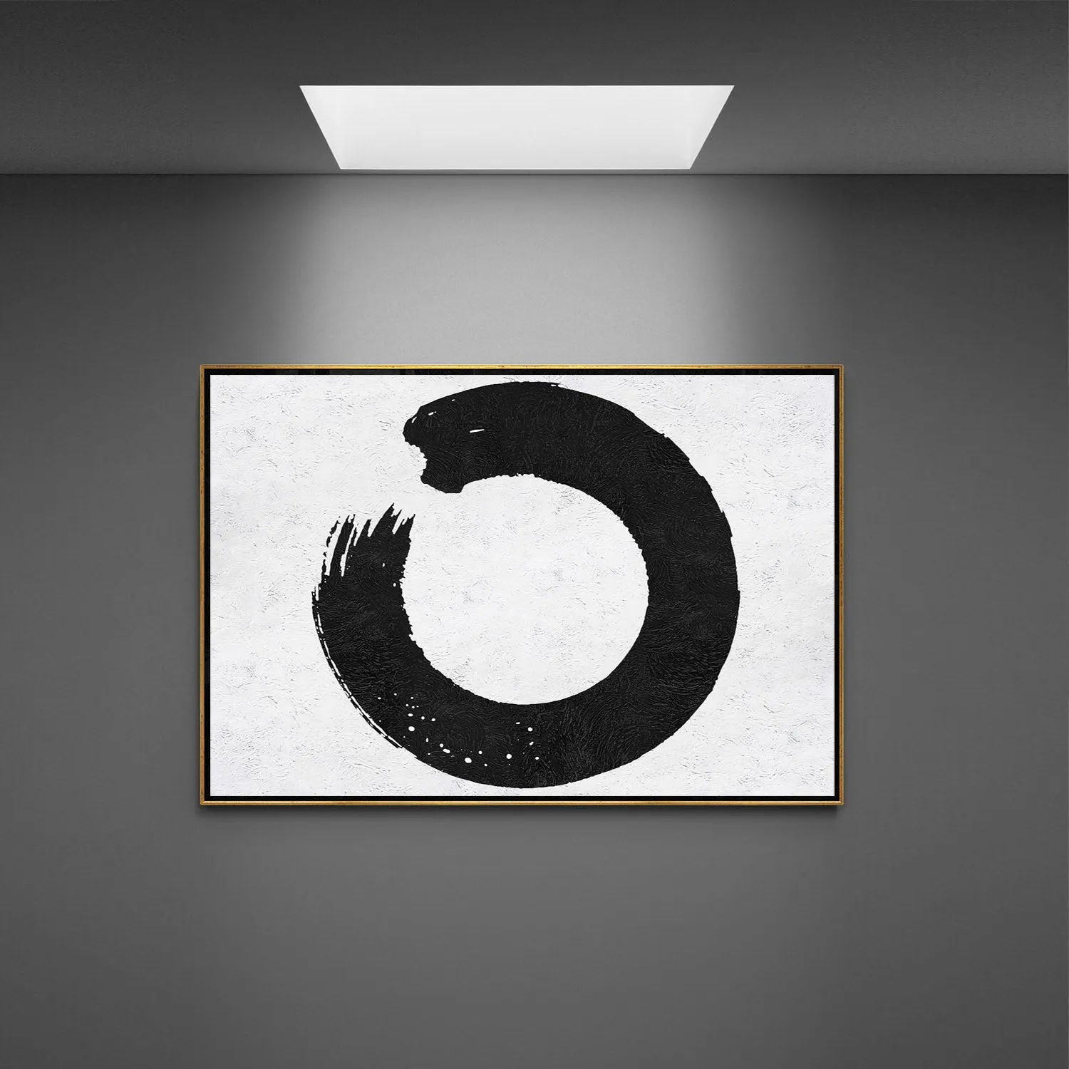 Horizontal Minimalist Circle Art MN15C