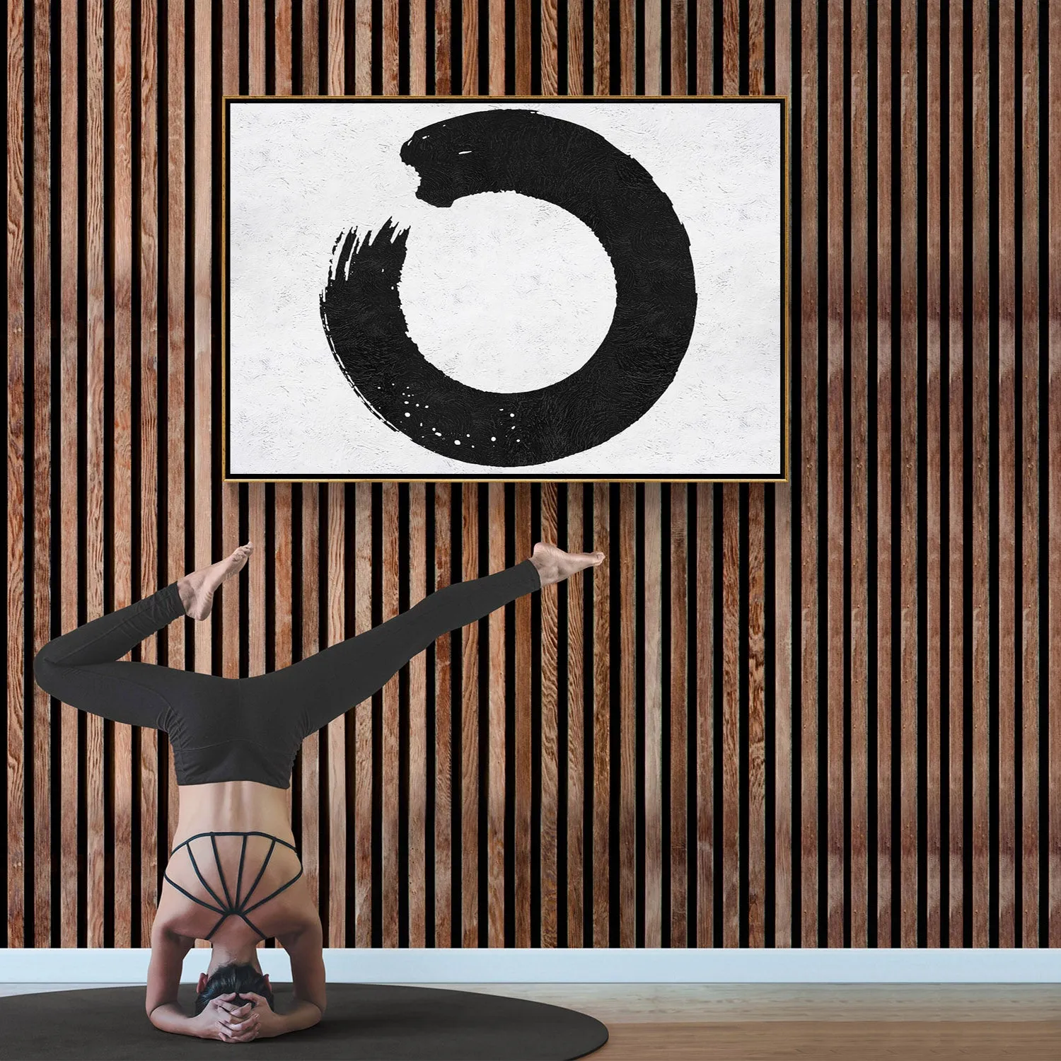 Horizontal Minimalist Circle Art MN15C