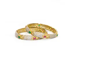 Indian Bracelet Bangles Red/Green Stones