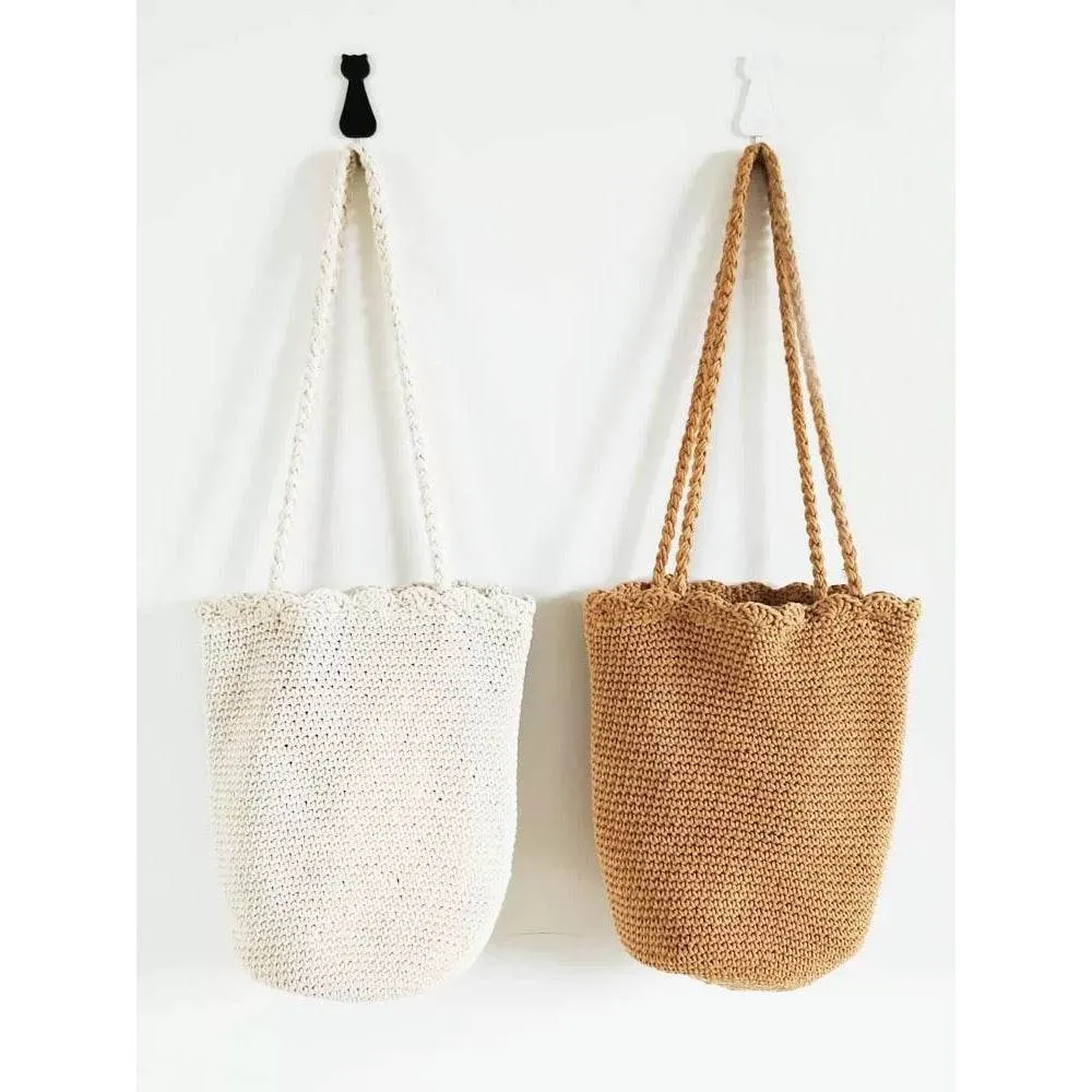 Inner Korean 35x30cm &amp; Checked Hassle-free returns New Style Ready QC Pocket Shoulder | Cotton Stock Tote – Smart with Handwoven Bag