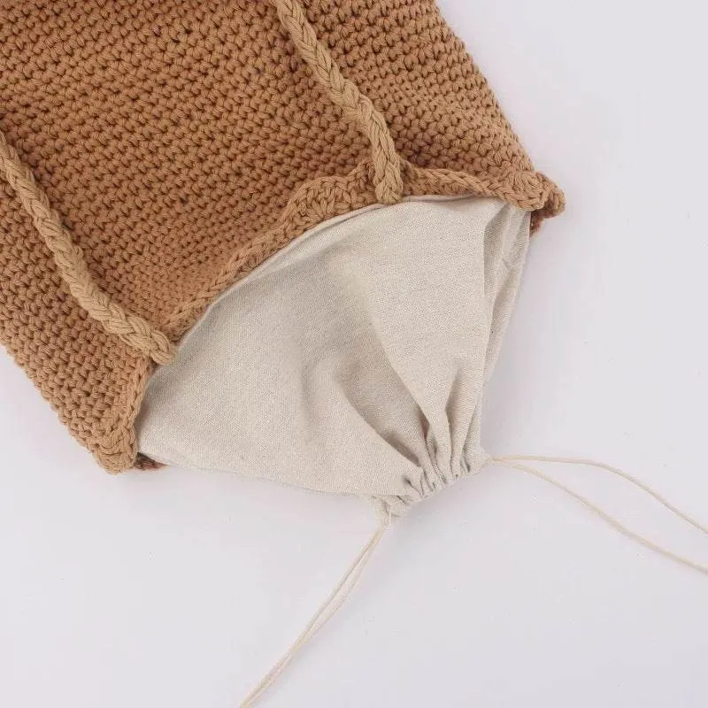 Inner Korean 35x30cm &amp; Checked Hassle-free returns New Style Ready QC Pocket Shoulder | Cotton Stock Tote – Smart with Handwoven Bag
