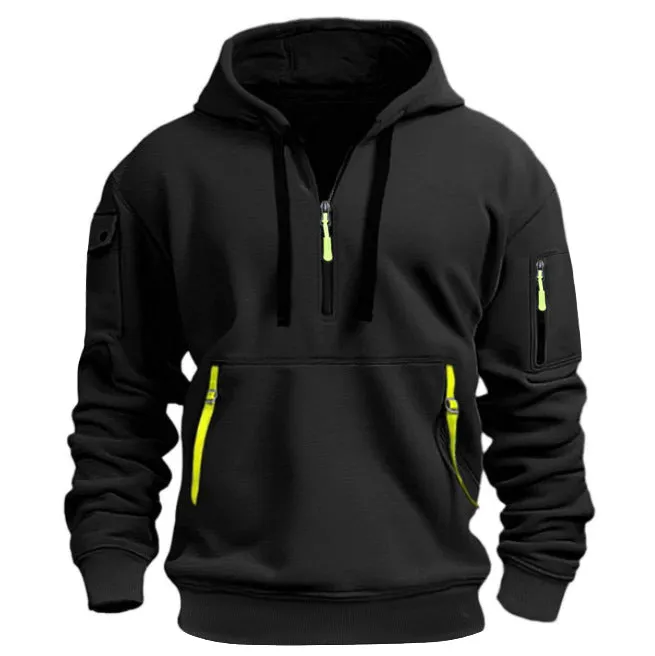 INSTOCK-pocket zipper hoodie