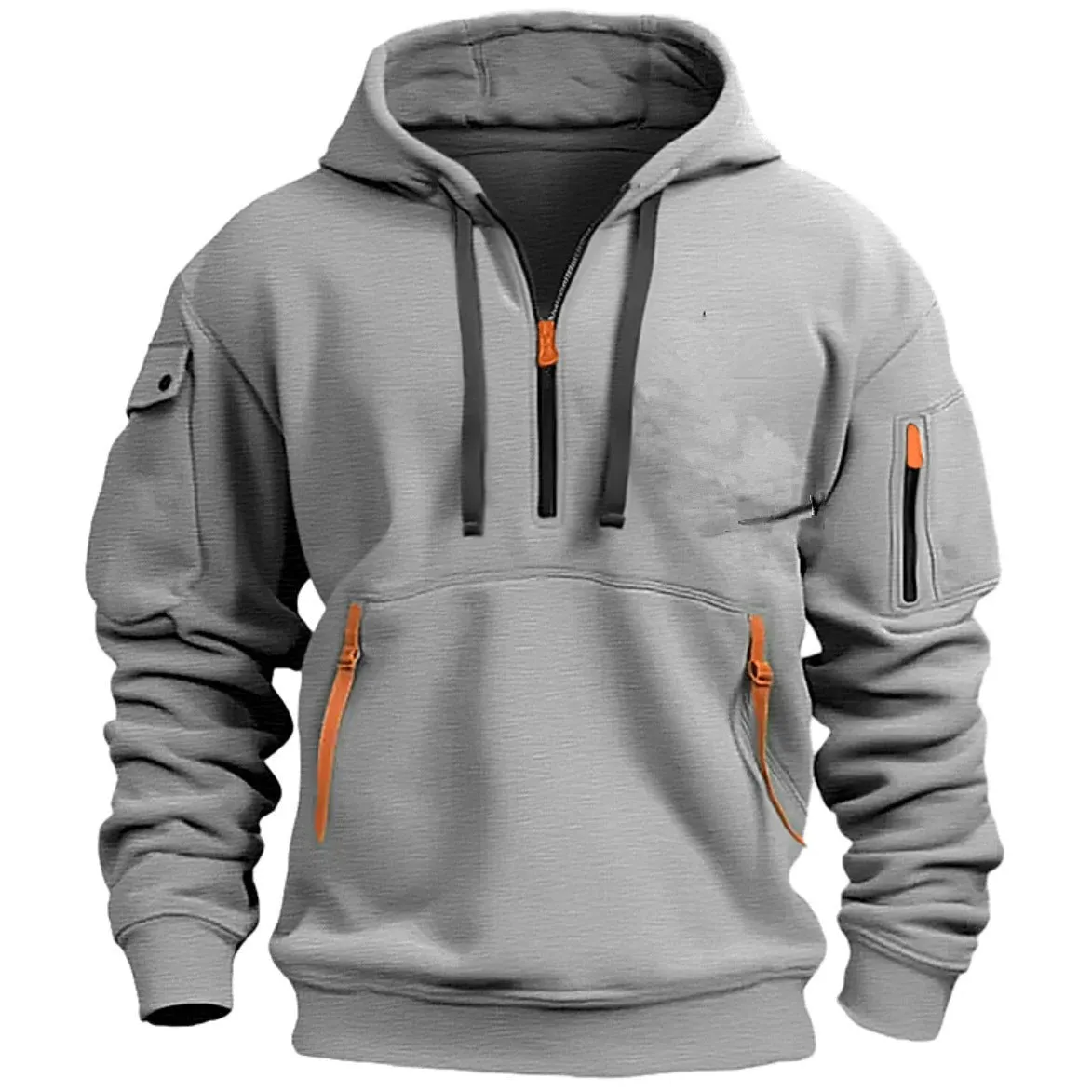INSTOCK-pocket zipper hoodie
