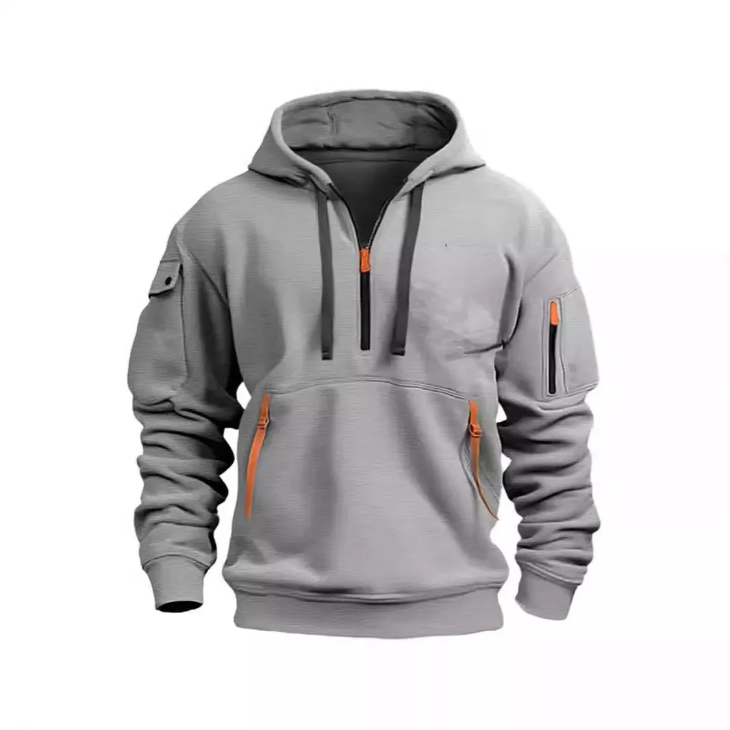 INSTOCK-pocket zipper hoodie