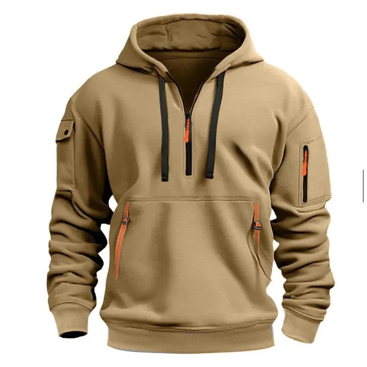 INSTOCK-pocket zipper hoodie
