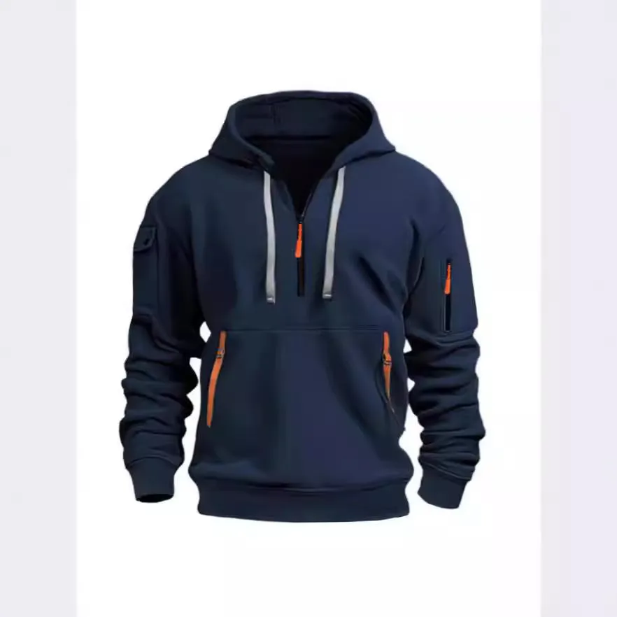 INSTOCK-pocket zipper hoodie