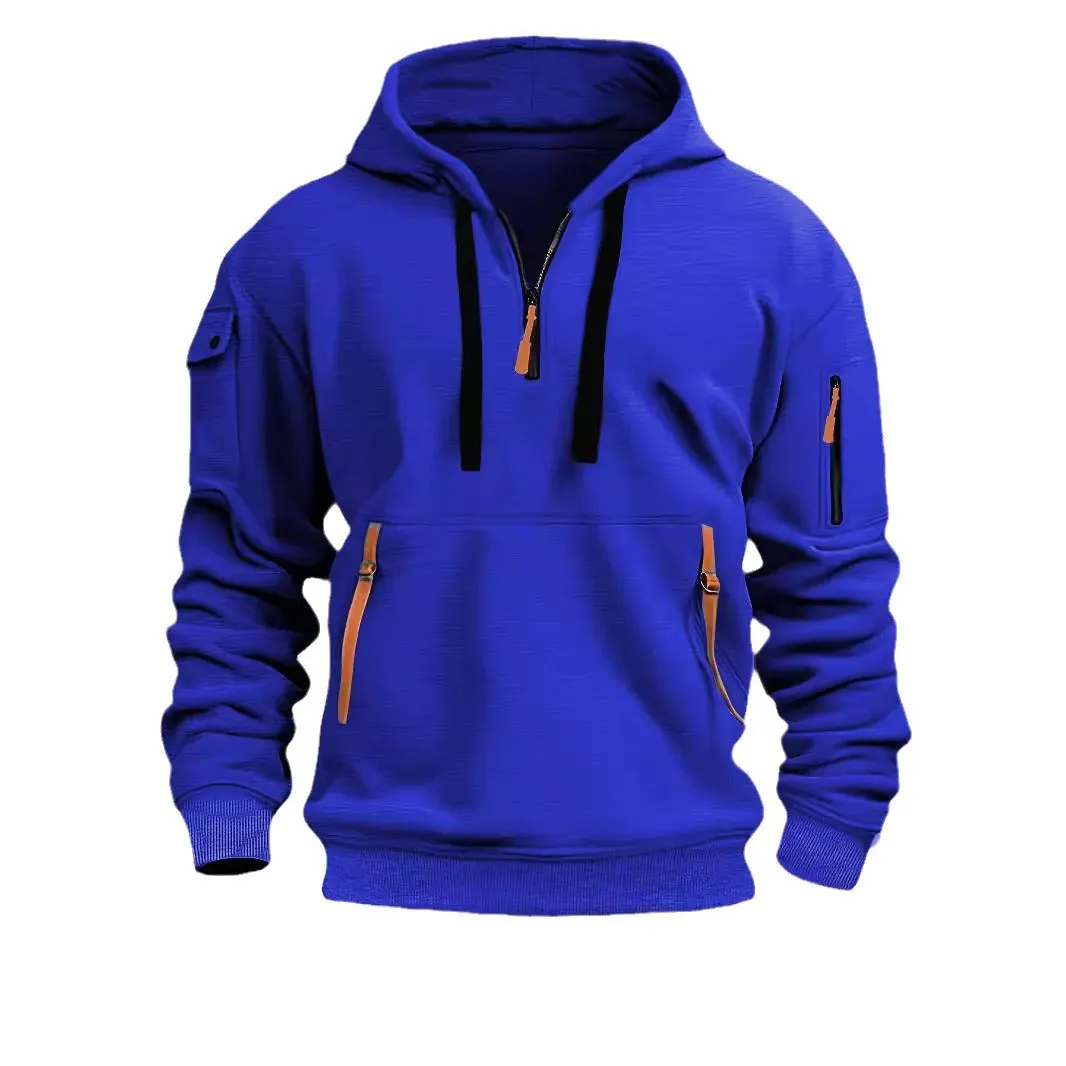 INSTOCK-pocket zipper hoodie