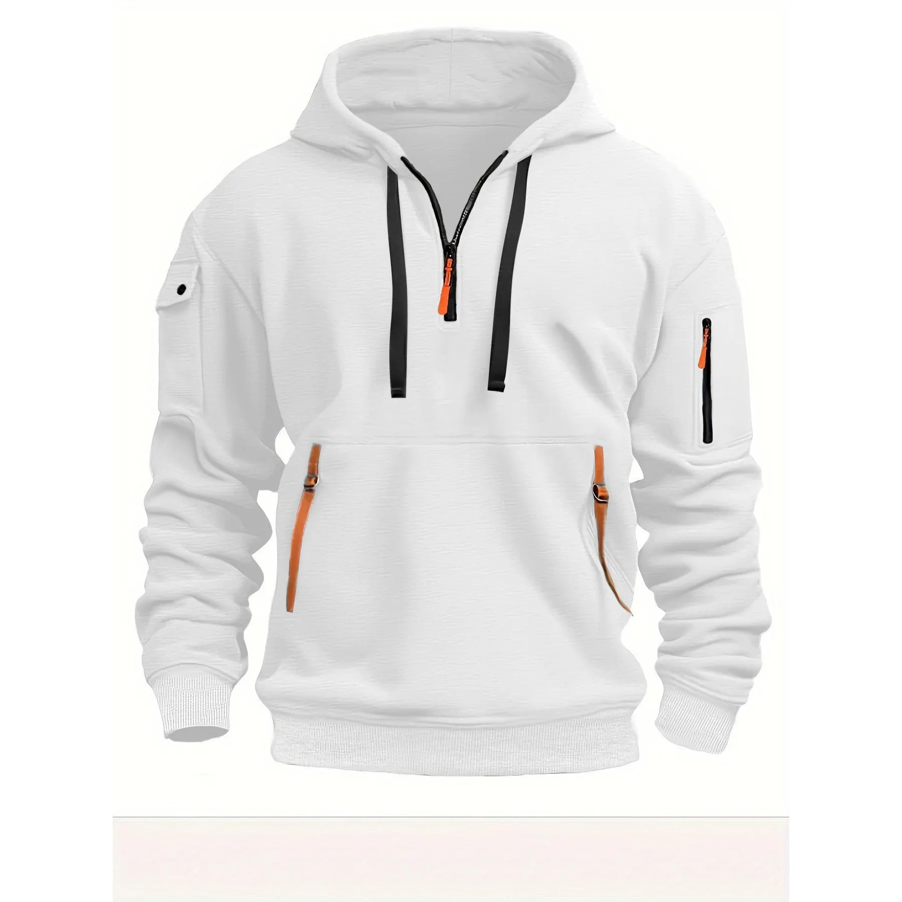 INSTOCK-pocket zipper hoodie