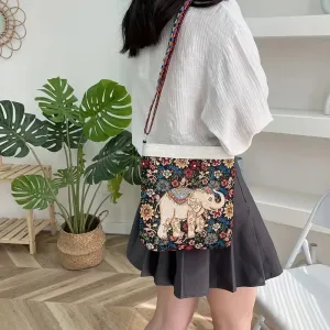 Ivette - Ethnic Elephant Pattern Shoulder Bag