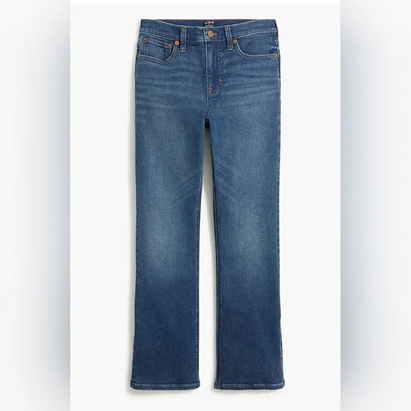 J. Crew Mid-Rise Flare Crop Jean in Signature Stretch Women's Size 24 Petite