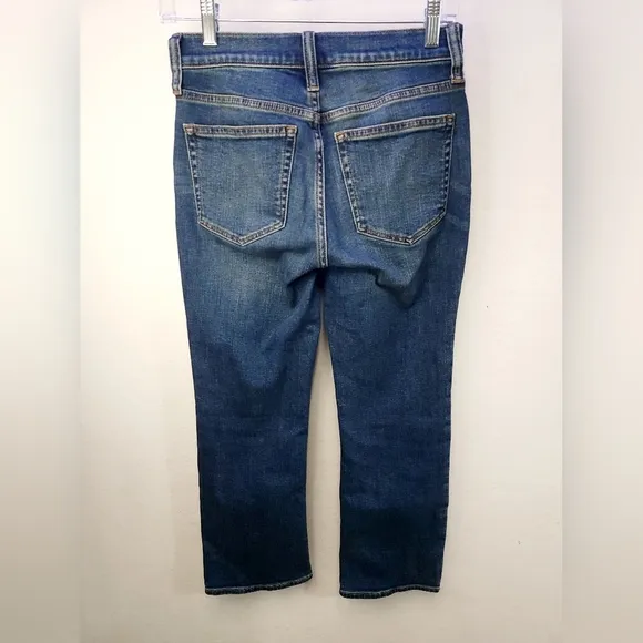 J. Crew Mid-Rise Flare Crop Jean in Signature Stretch Women's Size 24 Petite