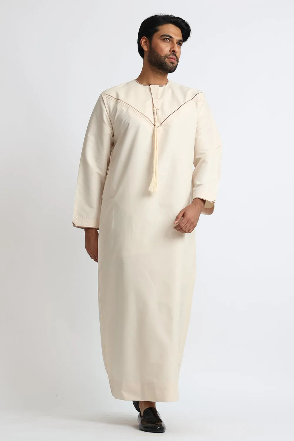 J101 Champagne Boys Pleated Emirati Thobe