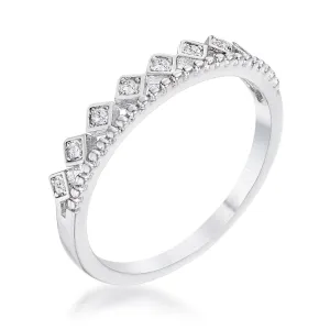 Jaydie CZ Mini Crown Stackable Band Ring