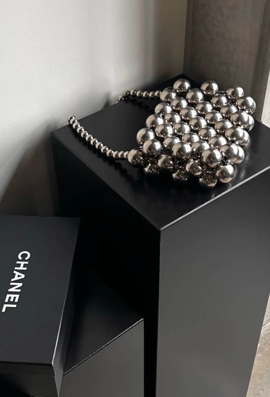 Jil Sander Silver Sphere Handbag