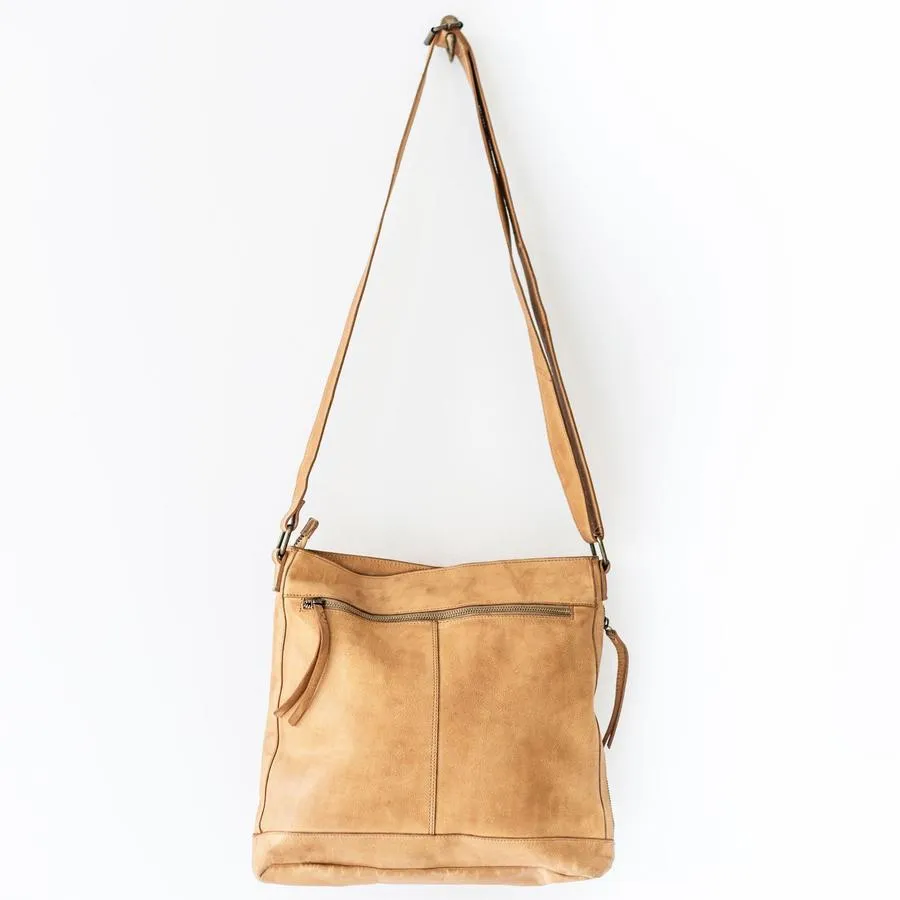 JUJU & CO Woven Hobo - Natural Leather