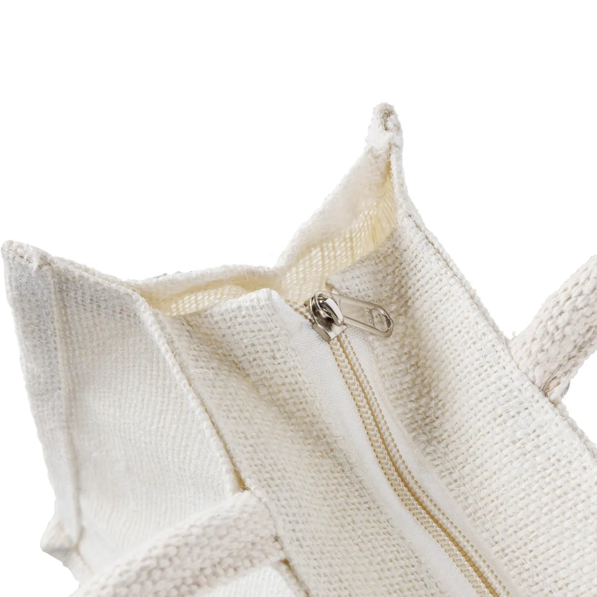 Jute Bag With Zip - 12 x 10 Inches | Transparent Cover Gift Bag/ Lace Design Jute Carry Bag for Return Gift