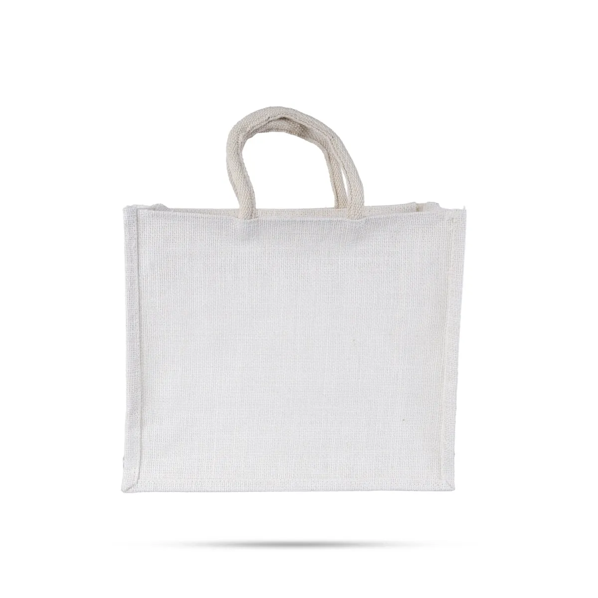 Jute Bag With Zip - 12 x 14 Inches | Transparent Cover Gift Bag/ Lace Design Jute Carry Bag for Return Gift