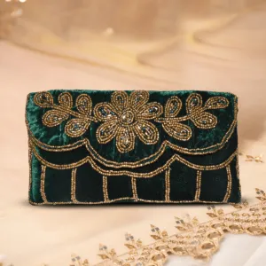 Khawaish Emerald Flap Bag