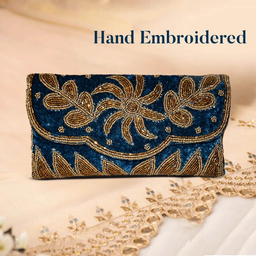 Khawaish Teal Flap Bag
