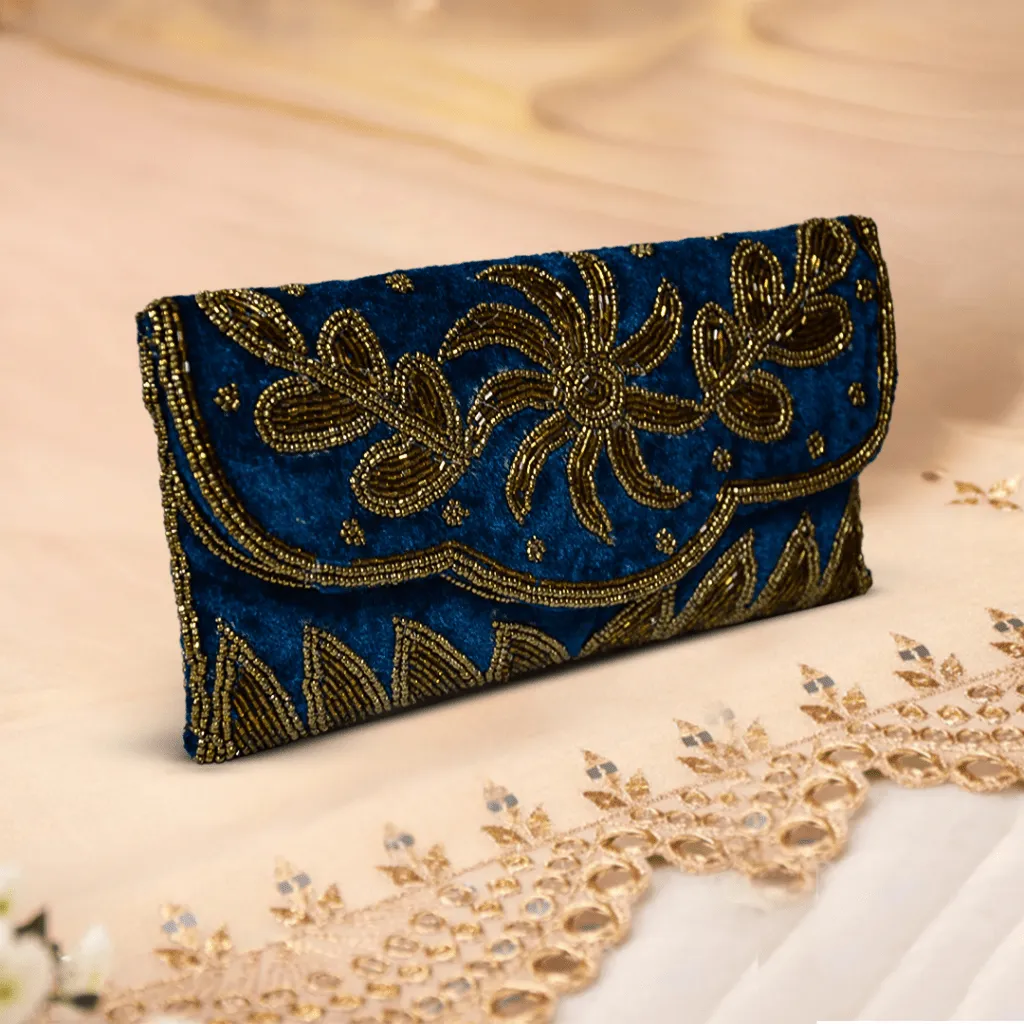 Khawaish Teal Flap Bag