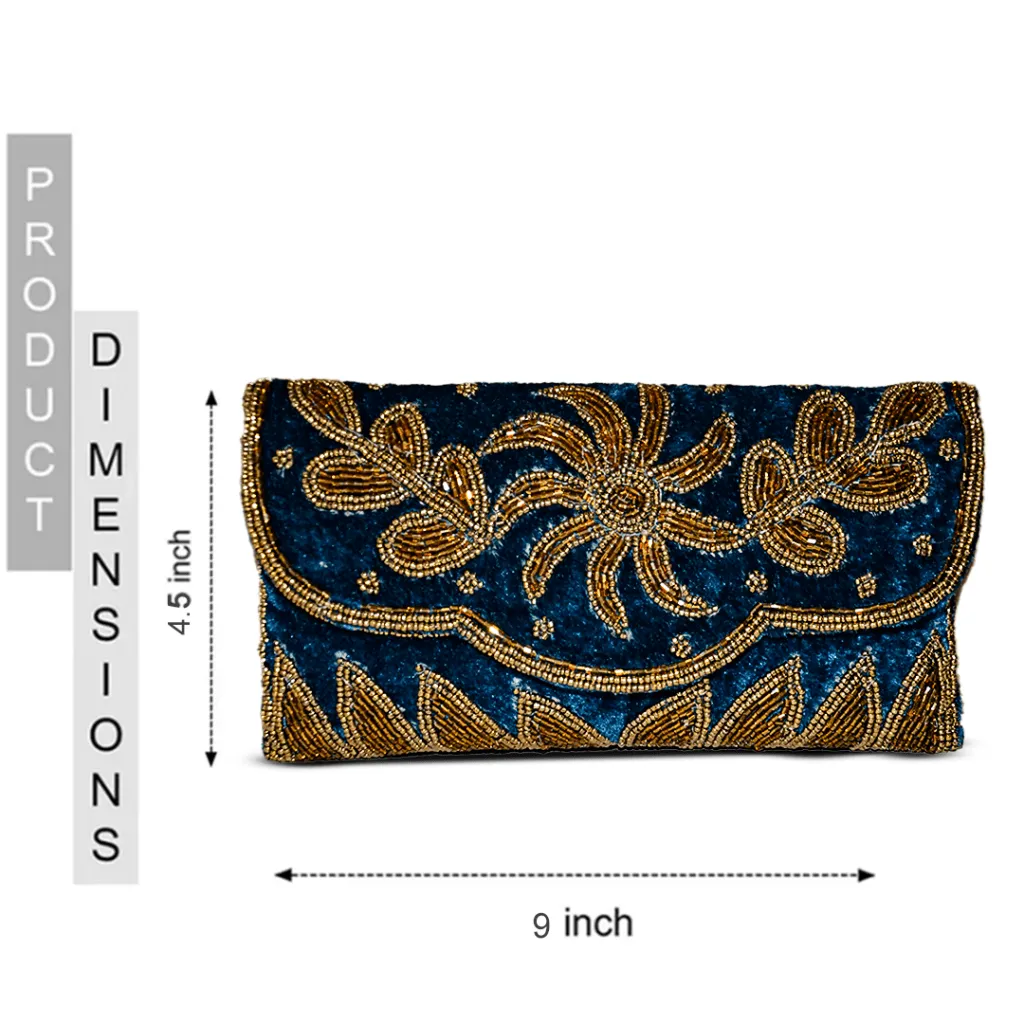 Khawaish Teal Flap Bag
