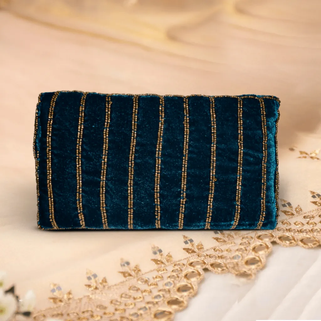Khawaish Teal Flap Bag