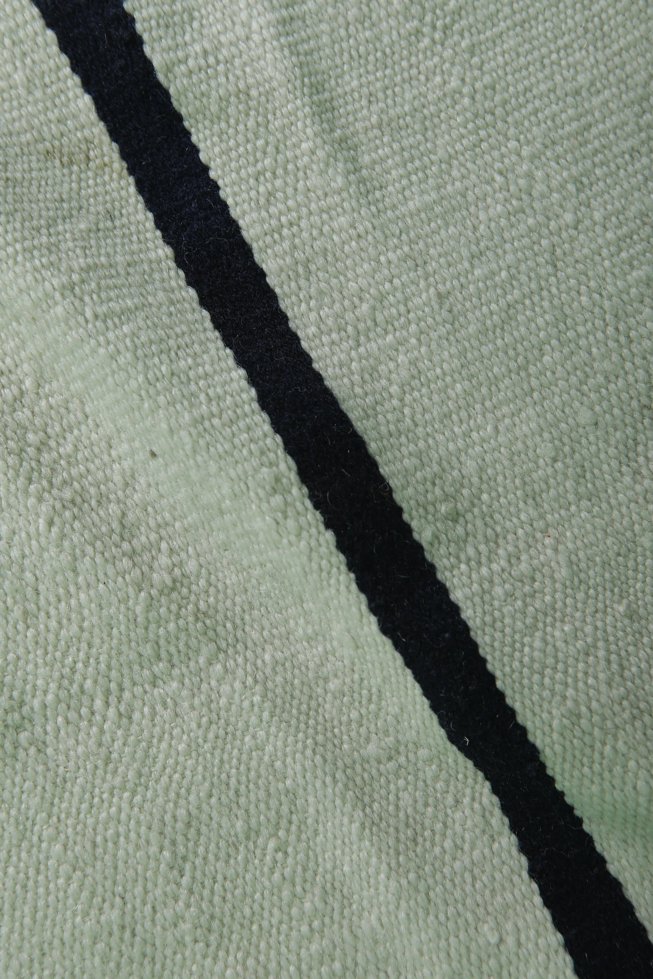 Large Handwoven Kilim Rug - Black Striped Design | 6.5 FT X 15.5 FT